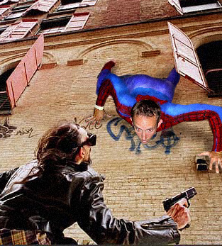 Spider-Man would likely wear his mask.